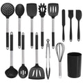 Non-stick Heat Resistant Silicone Cookware with Stainless Steel Handle Silicone Cooking Utensil Set