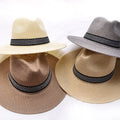 Hot Sale Cheap Wide Brim Straw Fedora Hats Wholesale Summer Beach Sun Hats Unisex Sombrero Hombre Panama Straw Hat