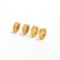 JOOLIM  High End 18K Gold Plated Pattern Openable Hoop Earrings Fashion Jewelry Stainless Steel Earrings for Women