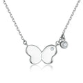 Fashion 925 Silver Enamel Jewelry Butterfly Pendant Necklace