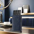 Genuine Leather Aluminium Phone Credit Id Card Holder Metal Black Custom Wallet
