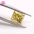 Yingma Square Shape Princess Cut Moissanite Loose Gemstone Lemon Yellow Moissanite