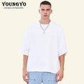 Fashion Summer Oversized Boxy Fit Full Cotton Men's T-shirts Custom Casual Short Sleeve Crew Neck T-shirts for Men