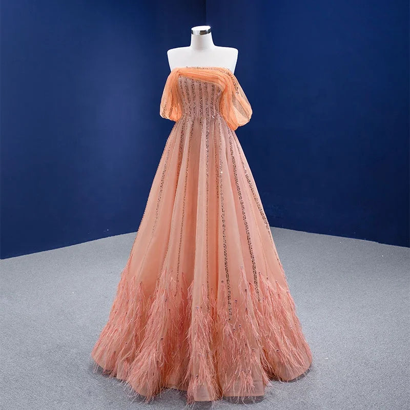 Jancember Rsm67393 New Style Ladies Elegant Tube Top Lace Sequins Fringed Ball Evening Dress