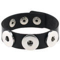 AA01505 Fashion Punk Simple Bracelet Jewelry Cheap Multi Color Diy Pu Leather Snap Button Bracelets
