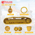 750 Bulldozer Undercarriage Parts Sprocket Segment Idler Top Carrier Roller Bottom Roller Track Group for John Deere 755