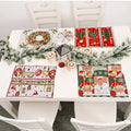Factory Price Placemat Christmas Table Mats Drink Coasters Cup Pads Christmas Decorations for Home Xmas Ornaments Gift
