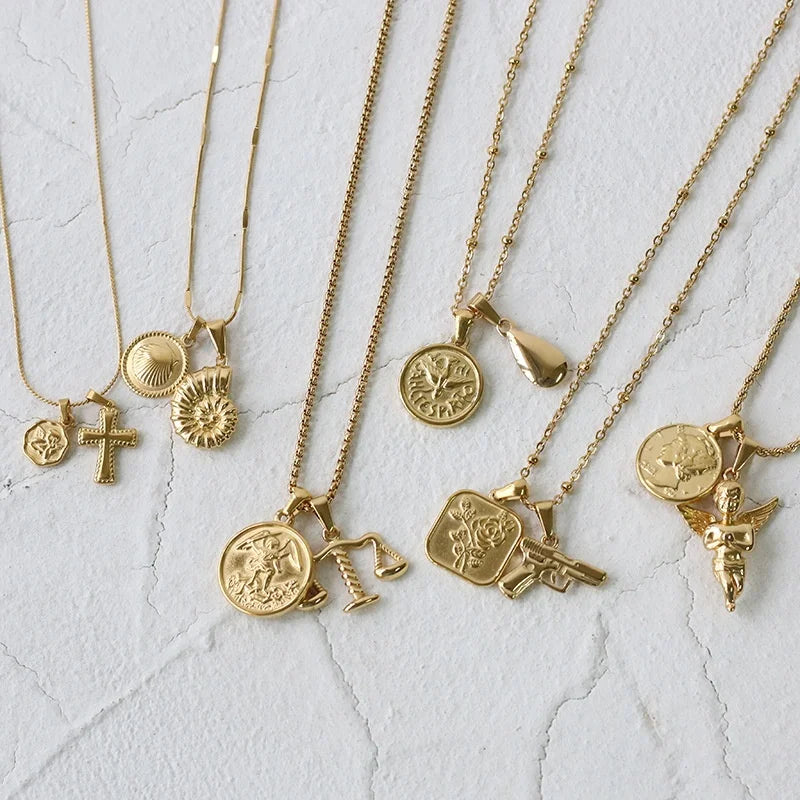 Custom Diy 18K Gold Filled Portrait Necklace and Bracelet Making Pendant