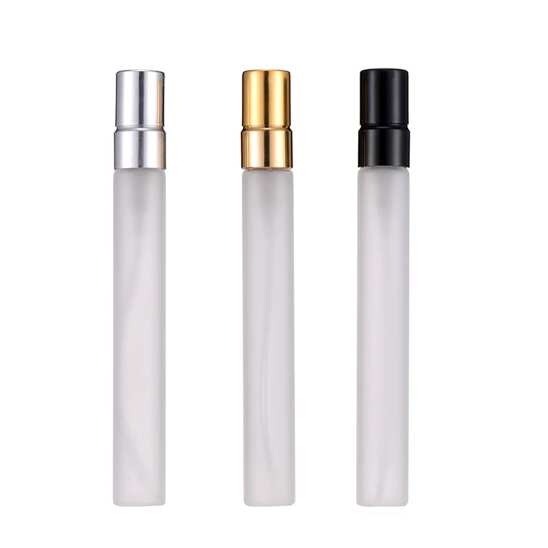 Wholesale 5ml 10ml Glass Spray Tube Bottle Free Sample Mini Pocket Frosted Glass Refillable Atomizer Pen Perfume Spray Bottle
