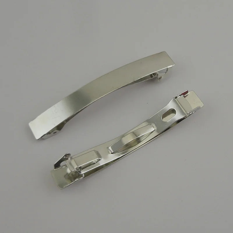 1.4cm*8.0cm Shiny Flat Surface Metal French Barrettes Plain Snap Clips Hairpins for Handmade Boutique Hair Accessories