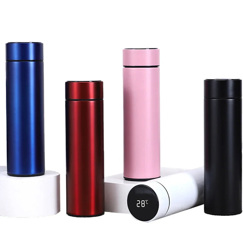 Intelligent 304 Stainless Steel LED Temperature Display Office Cup Customizable Logo Thermos Cup Tumbler Air Pressure Business
