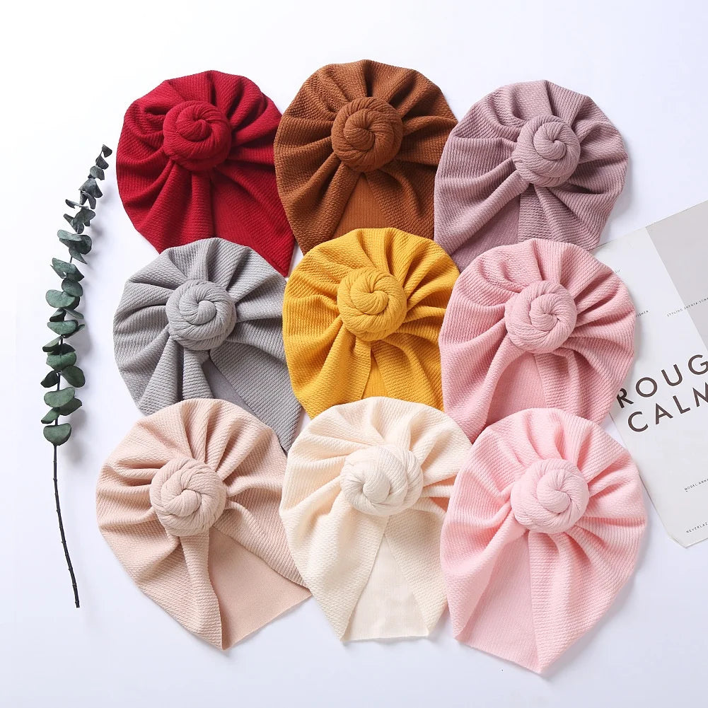 WD-A480 Kids Multi Color Unisex Top Knot Toddler Turban for Babies Outdoor Beach & Party Four Seasons Headwraps in Bulk