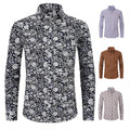 Men's New Printed Long Sleeve Shirt Designer Shirt for Men