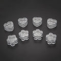 4g 4ml Plastic Heart Flower Shape PS Cosmetic Candle Eye Cream Jar 5g Plastic Facial Cream Container Eye Shadow Box