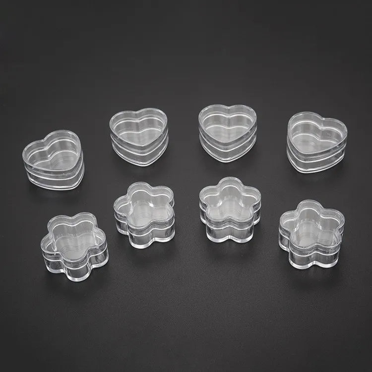 4g 4ml Plastic Heart Flower Shape PS Cosmetic Candle Eye Cream Jar 5g Plastic Facial Cream Container Eye Shadow Box