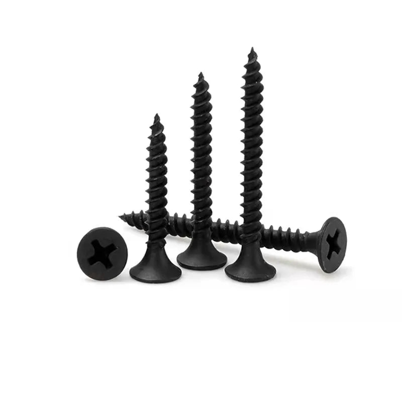 Black Phosphate Drywall Screws 3.5*25mm Coarse & Fine Thread Tornillos for Gypsum Board & Plasterboard Inch Measurement System