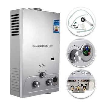 Selling Well Hot Gas Electric Stainless Steel Wall-Mounted Tankless Water Heater On-Demand Boiler 2GPM Commercial Use