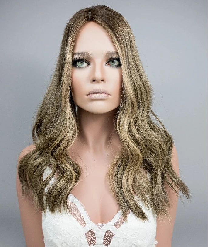 Wholesale Silk Base Jewish Topper Medium Brown Blonde Virgin Russian Hand-tied 6x7 Human Hair Toppers for Women Hair Pieces