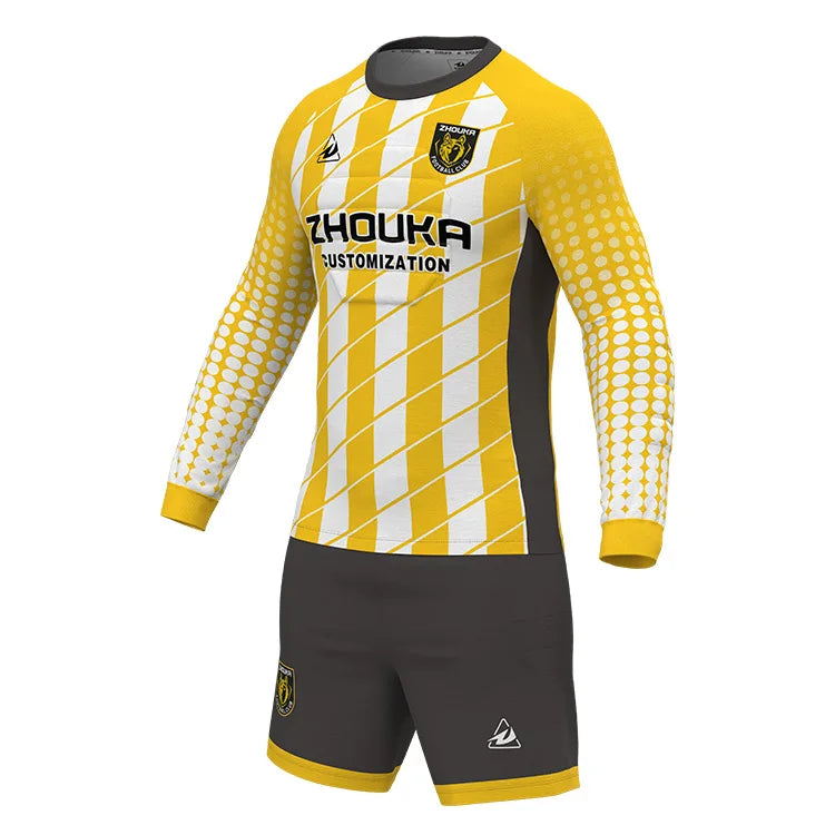 New Men's Adult Football Goalkeeper Uniform Protective Sponge Long Sleeve Training Football Goalkeeper Football Soccer Jersey