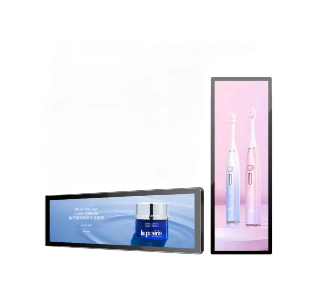 Direct Selling Hot Selling Rental Customized Bar LCD Display Shelf Touch Bar Screen Stretch LCD Bar Display