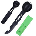 7 in 1 Camping Multifunctional Spoon Fork Knife Combo Utensil with Survival Whistle
