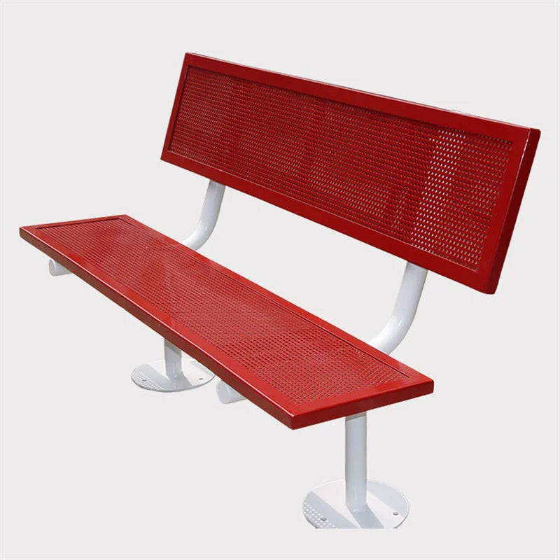 Quality Outdoor Public Park Contemporary Modern Perforated Steel Bench Seating Garden Patio Metal Seat Benches for Outside