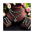 Fashion Women Necklace Set Jewelry Wedding Bridal Party Cubic Zirconia 18k White Gold Dubai Jewelry Sets