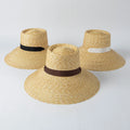 Europe United States Summer Fashion Women Retro Ring Top Wide Brim Bucket Straw Hat Strap Outdoor Uv protection Beach Sun Hat
