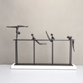 Black Cast Iron Double Bar Sports Ornament Bedroom Study Living Room Dining Room Ornaments