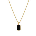 Fashion Geometric square Luxury Pendant Necklace Banquet Wedding Chain Women's Gold Gold Stainless Steel Titanium Steel Necklace