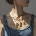 High-End Trendy Retro Stainless Steel Pendant Necklace European American Cross-Border Fashion Ot Buckle Clavicle Chain