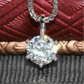 CAOSHI Wholesale Beautiful Crystal Clear Round Zircon Pendant Necklaces Elegant Women Lady Silver Necklace