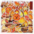 50PCS Funny Cartoon Angry Fire Campfire Sticker