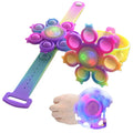 Octopus Spinning Light Popping Bracelet Fidget Spinner Toys Anti Stress Waterproof Wristband Silicagel Push Bubble Kids Gifts