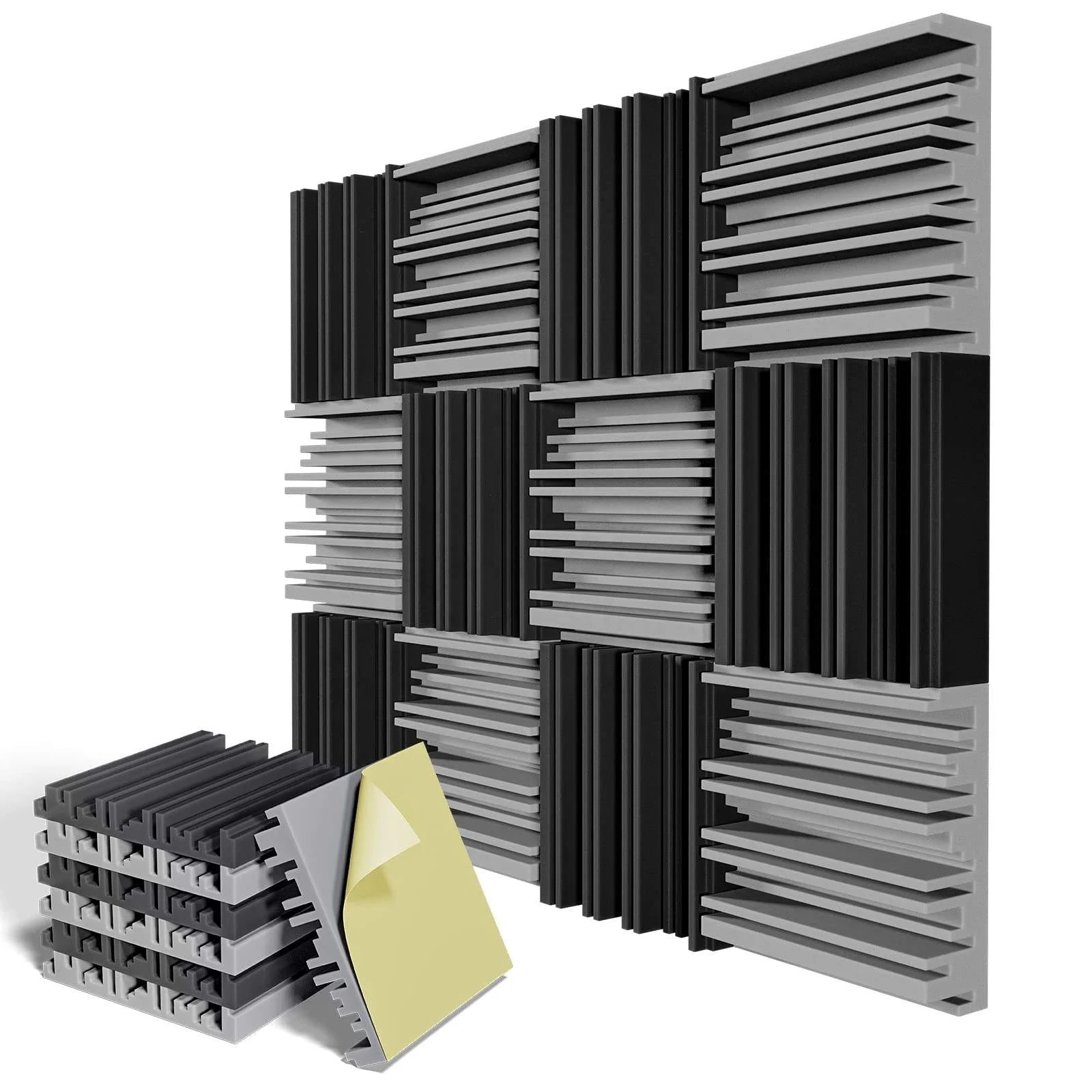 High Resilience Self-Adhesive Acoustic Foam Panels Soundproof Foam Padding Wall for Studio & Hotel Sound Absorbing Soundproofing