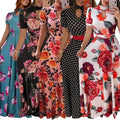 Women  Floral Print Maxi Casual Long Dress  Vestido De Fiesta