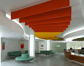 High Performance Fabric Decorative Wall and Ceiling Panels with Highly Effective Sound Absorption (NRC 0.85) Asian Zen Design
