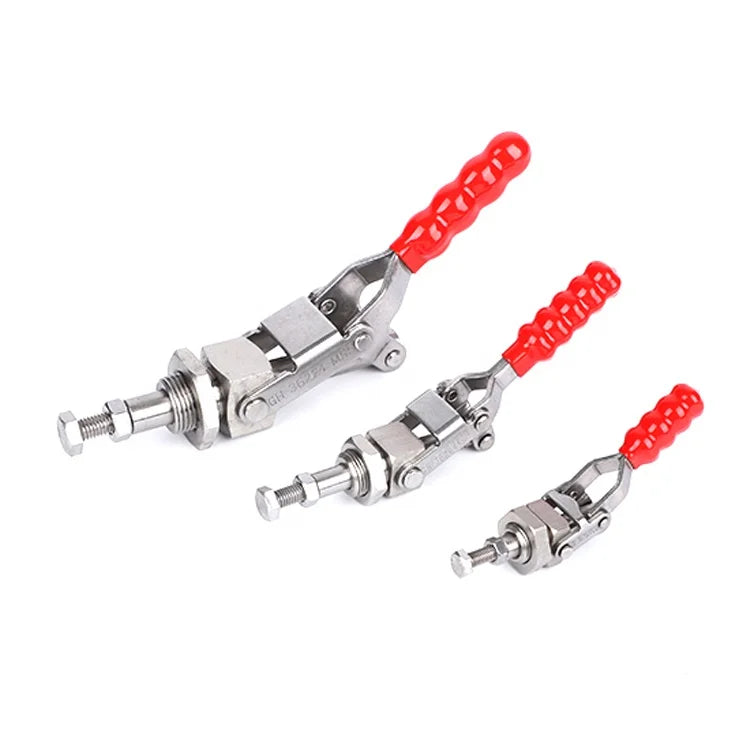 Adjustable Heavy Duty Toggle Clamp Quick Release Push Pull Type Straight Line Action-Durable Metal Tool