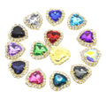 100psc/lot Flat Back Heart Crystal Rhinestone  Ornaments Flatback Sewing Supplies Stones for Diy Clothing DIY Nail Supplies