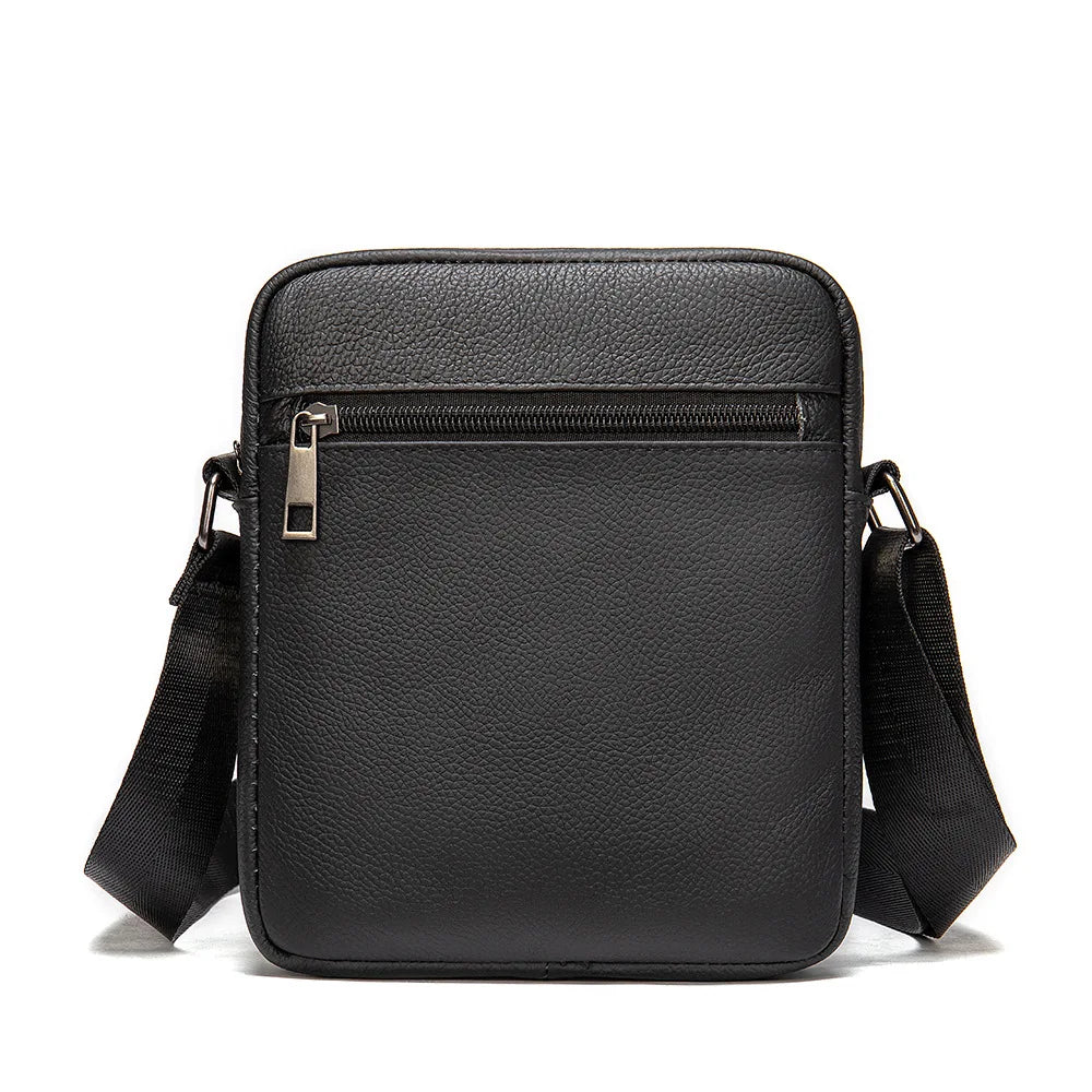 2022 Khaki Genuine Leather Leader Messenger Sling Bag Fashion Summer Side Bags for Men Small Shoulder Bags
