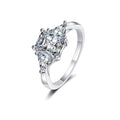 Luxury Vintage Sterling Silver Moissanite Wedding Ring Set Diamond Gold Plated Sterling Silver Moissanite Ring