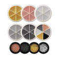 Mixed Sizes Nail Accessories Gold Sliver Rose Steel Caviar Beads Nail Studs 3D Metal Nail Art Decorations Wheel Manicure Tools
