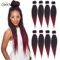 Over 100 Colors Three Pack 3x Pre Stretched Ombre Braiding Hair 3 in 1 Wholesale Synthetic Braiding Hair Pack
