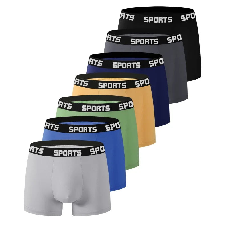 Wholesale EU size long solid color men boxer briefs mens boxer briefs Sports custom hot sale Classic soild color