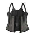 Plus Size Adjustable Hook Body Shaper Matte Latex Slimming Corset Waist Trainer Vest with Belly Busk Closure for Wear