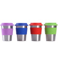 500ml Beer Cup with Silicone Lid and Sleeve Stainless Steel Coffee Mug