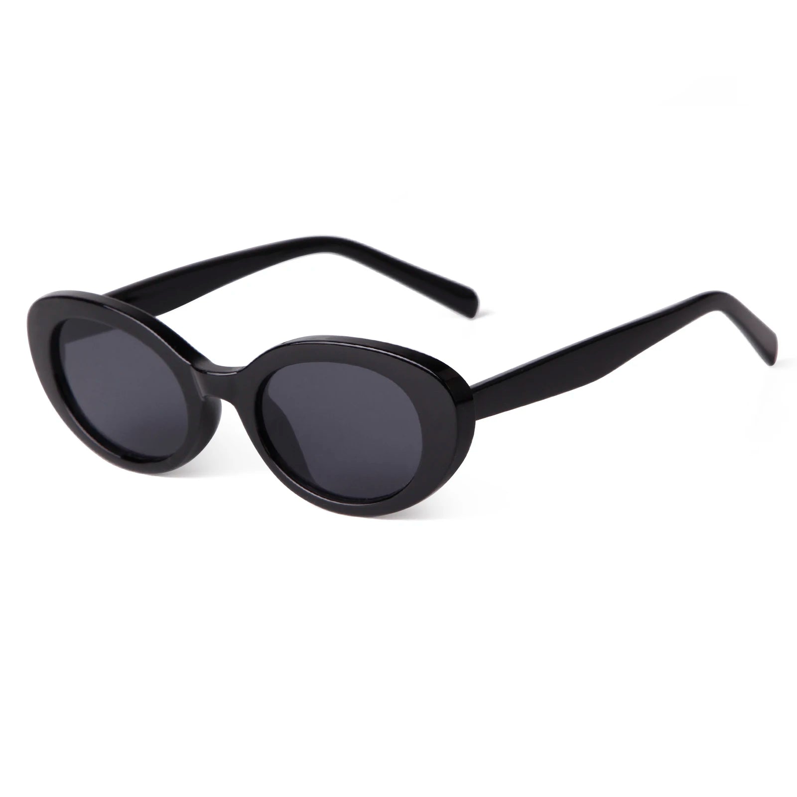 New Style square Black Frame Tea Lens Eyeglasses Fashion Small Vintage Eyewear Custom Logo Leopard Oval Sunglasses