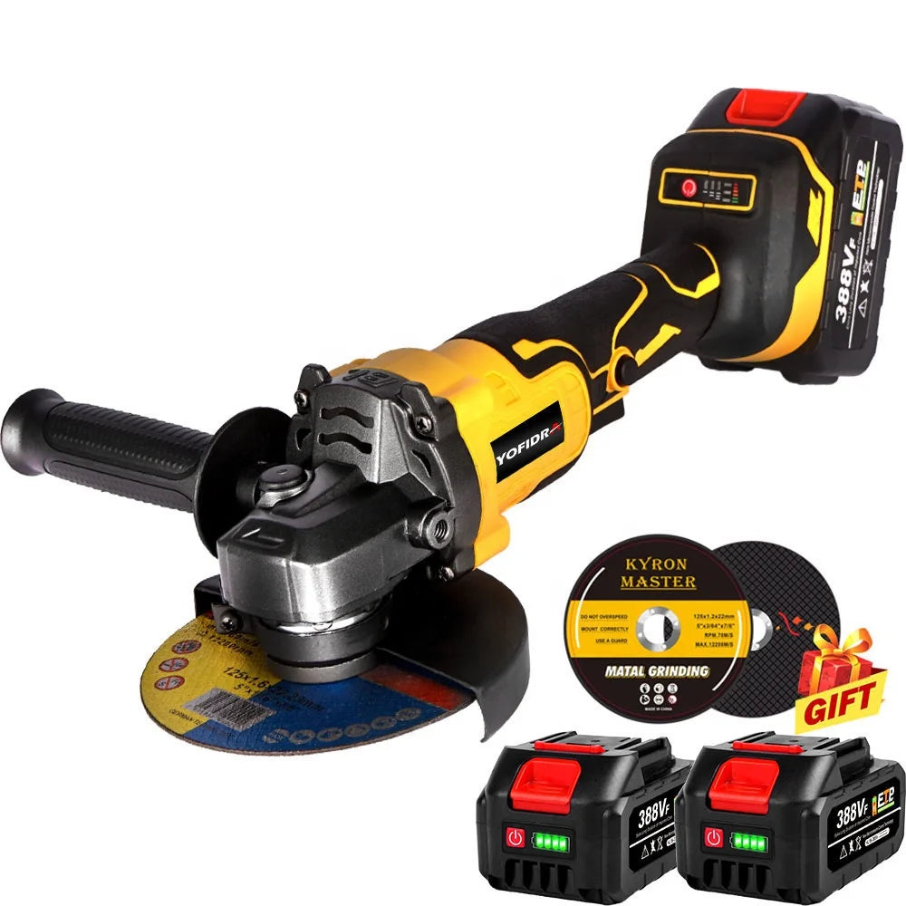 M14 Brushless Electric Angle Grinder Hand-held Cordless Polishing Machine Woodworking Cutting Tool for Makita 18VBattery