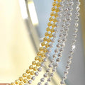 Yellow Gold and White Gold AU750 Bead Gold Necklace Chain Lantern Chain for Women Chain Necklace Shinny 16''18'' Italy Jewelry