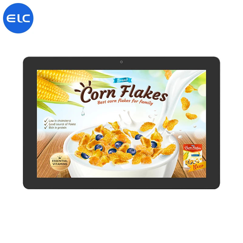 10.1 Inch Black Android LCD Touchscreen Tablet with 4K Video Support for Shopping Mall Digital Signage-ELC WF1022T